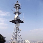 Self Supporting Q235 Q345 Steel Telecom Cell Site Tower Untuk Transmisi Sinyal