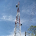 Telekomunikasi Angle 50m Metal Antena Tower Q420 Dengan Pagar Palisade