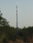 Telecom GSM Antena Steel Monopole Tower Dengan Galvanis