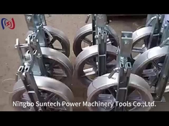 Blok Katrol Konduktor Tali Kawat Aluminium 40KN Dengan Lapisan Neoprene