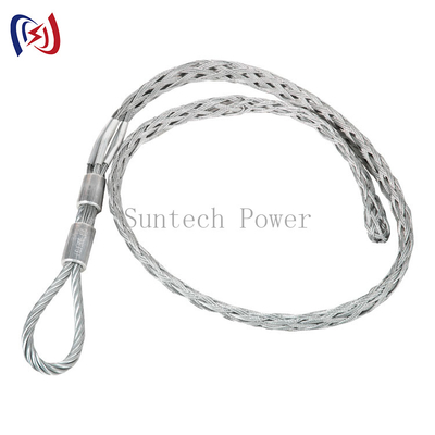 kualitas  80kn Wire Rope Pulling Conductor ACSR Cable Mesh Socks pabrik