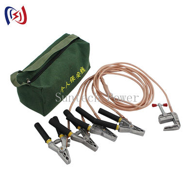 Kualitas  Three phase 25mm Plug Construction Earth Wire Personal Grounding Wire Safety Tools pabrik