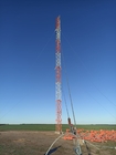 Q355 Hot Dip Galvanized Steel Guyed Tower Untuk Komunikasi