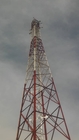 Menara Telekomunikasi Atap Dengan Bracket Lightning Rod Fall Arrest Aviation Light