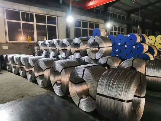 1 x 7 EHS Bare Galvanized Strand Guy Wire Untuk Overhead 3/8&quot;