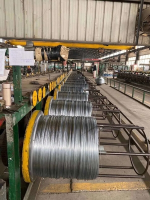 1 x 7 EHS Bare Galvanized Strand Guy Wire Untuk Overhead 3/8&quot;