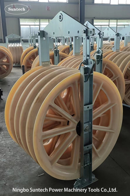 1160mm Diameter Besar Konduktor Kabel Pulling Pulley Stringing Block MC Nylon Block