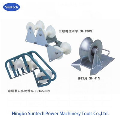 Telekomunikasi Kabel bawah tanah Pithead Roller Conductor Stringing Tools