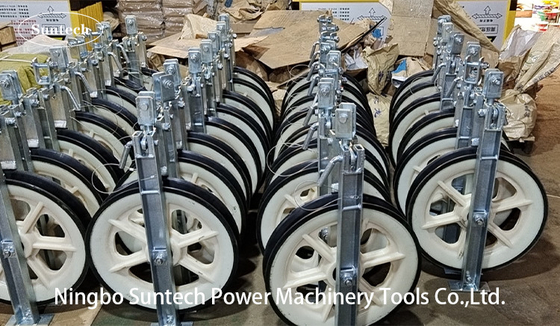 MC Nylon Wheels Conductor Merangkai Blok Katrol Dengan Rangka Baja Galvanis