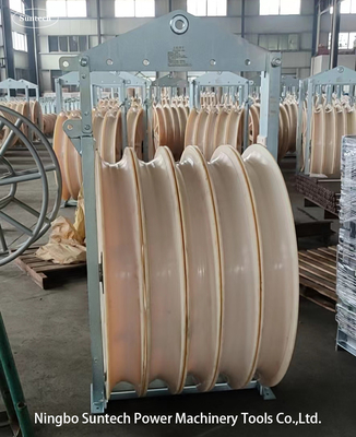 Bundled Aluminium Conductor Pulley Block Untuk 220KV Transmission Line
