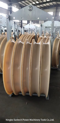 Transmisi roda nilon bundled konduktor Stringing Blocks Pulley