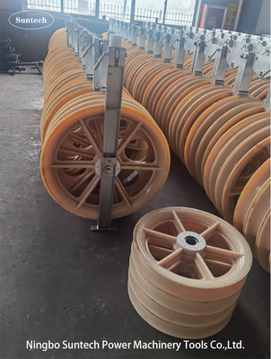 Dia 660mm Single Sheave Nylon Wheel Bundled Conductor Stringing Blocks