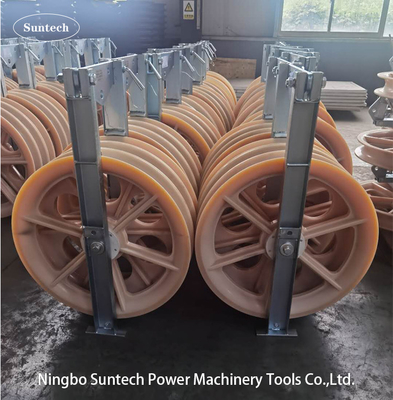 Katrol Merangkai Konduktor Konstruksi Tiga Blok Nilon 60KN 660mm