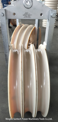 Konstruksi Transmisi Line Steel Sheave Kabel Konduktor Stringing Pulley Blok