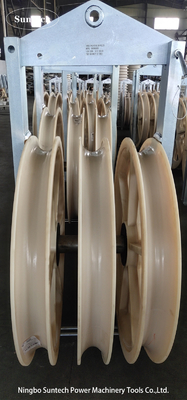 Konstruksi Transmisi Line Steel Sheave Kabel Konduktor Stringing Pulley Blok
