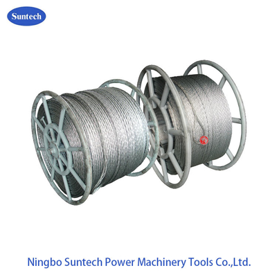 Perangkat Penarik Kabel Galvanis Hexagon Dengan 6 Kotak Anti Twist Pilot Wire Rope