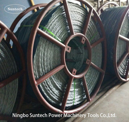 Perangkat Penarik Kabel Galvanis Hexagon Dengan 6 Kotak Anti Twist Pilot Wire Rope