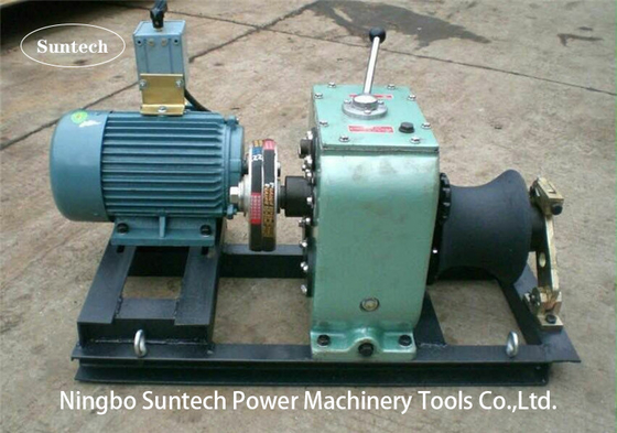 Overhead Line Mesin Diesel Penarik Kabel Winch Dengan Belt Driven