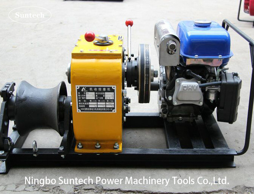 30KN SFJ Model Cable Winch Puller Posisi Yang Akurat Dengan Mesin Bensin