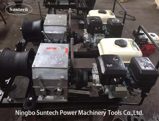 30KN SFJ Model Cable Winch Puller Posisi Yang Akurat Dengan Mesin Bensin