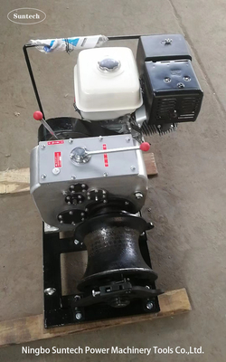 Merangkai Penarik Winch Kabel Bertenaga Kawat Penarik Tali Baja Silinder Penarik Winch