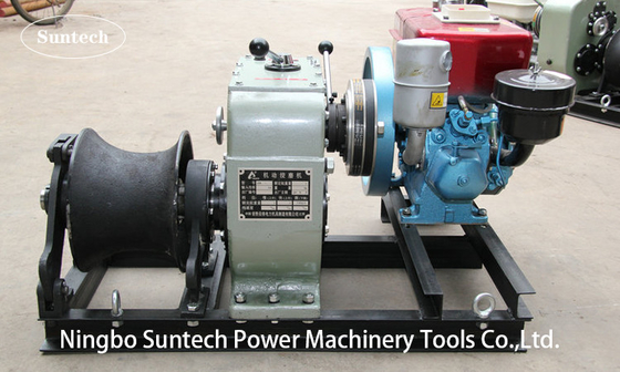 Bensin Berpenggerak 5 Ton Winch Berkecepatan Tinggi / Winch Capstan Portabel Bertenaga Bensin