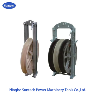 Overhead Line Conductor Stringing Blocks Dengan 508mm Nylon Aluminium Alloy Sheave