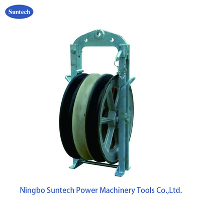 Overhead Line Conductor Stringing Blocks Dengan 508mm Nylon Aluminium Alloy Sheave