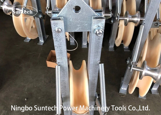 Nylon Sheaves Conductor Stringing Blocks Dengan Grounding Rollers