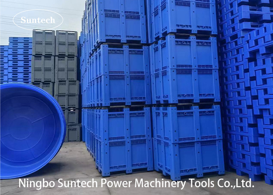Stackable Heavy Duty Industri Gunakan 20 EA Warna Bule Bult Kontainer Plastik penyimpanan Kontainer Box