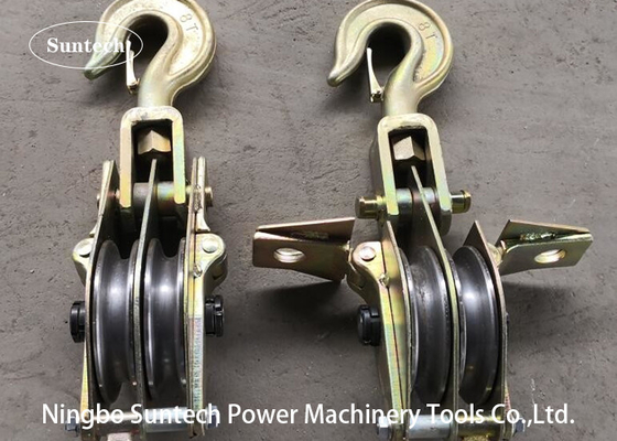 Dua Open Type Hook Pulley Block 30kN Conductor Stringing Tools