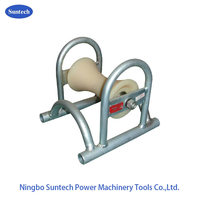 Steel Pipe Bridge Kapasitas 10KN Cable Reel Roller