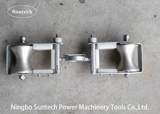 Double Sheaves Kabel Serat Optik Merangkai Pulley Block 2KN OPGW Merangkai Alat