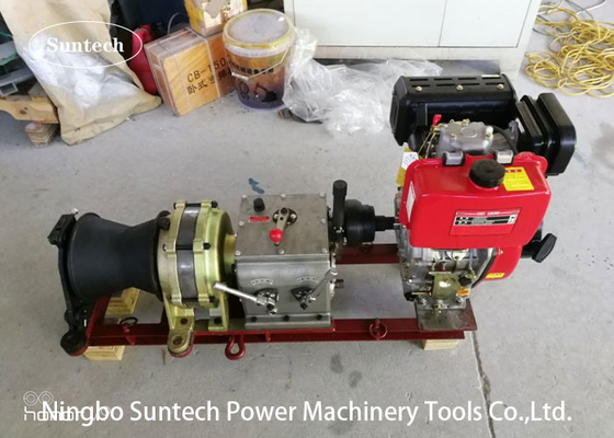 5T Jalur Traksi Bertenaga Bensin Planetary Gearbox Tugger Cable Winch Puller