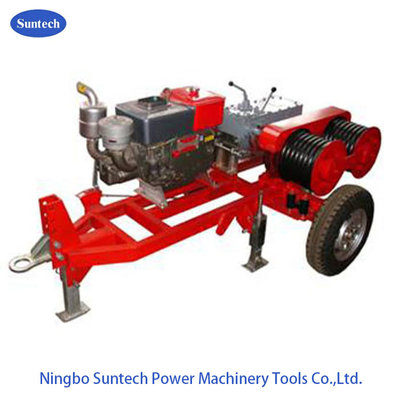 Double Capstan Drum Winch 5 Ton Dengan Pertandingan Trailer Mesin Bensin Honda / Yamaha