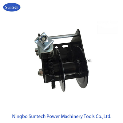 Poultry Wall Mounted Worm Gear Hand Winch 600kg Single Drum Black Plated