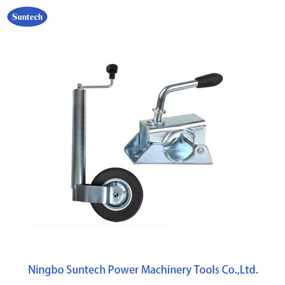 6″ 350kg Karet Padat Wind Up Jockey Wheel Untuk Trailer Kotak