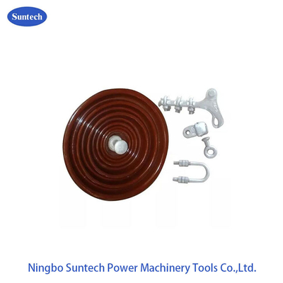 70KN Saluran Transmisi Porcelain Disc Suspension Insulator Dengan Cap