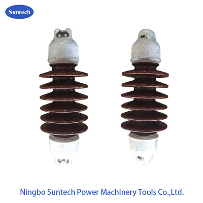 Isolator Saluran Transmisi Batang Panjang Isolator Porselen Listrik 70KN