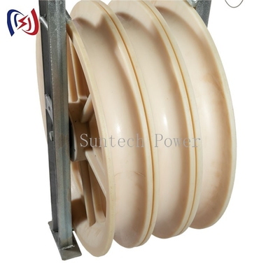MC Nylon Wheels Conductor Merangkai Blok Katrol Dengan Rangka Baja Galvanis