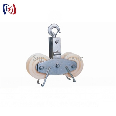 Roda Depan Dan Belakang Tandem Sheave Stringing Block Nylon Sheave Frame Galvanized