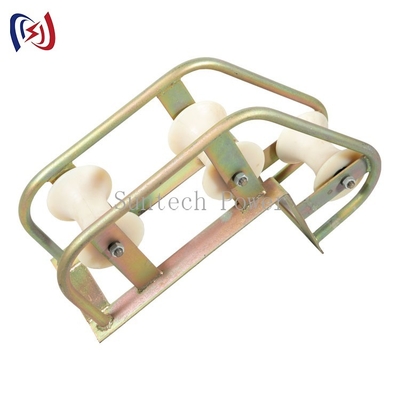 Pithead Telecom Cable Guide Roller 3 Block Untuk Bahan Manhole Nylon