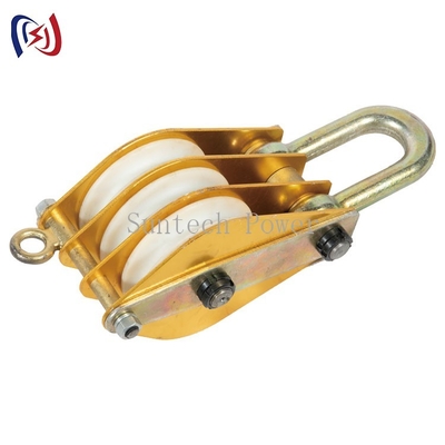 Mengangkat Alat Merangkai Konduktor Aluminous Alloy Nylon Sheave Tackle