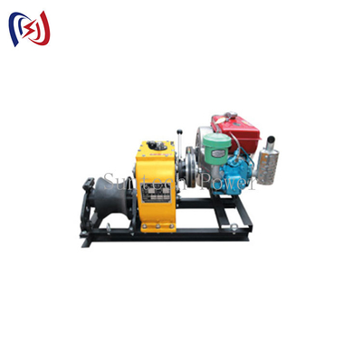 30KN SFJ Model Cable Winch Puller Posisi Yang Akurat Dengan Mesin Bensin