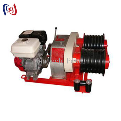 Double Capstan Drum Winch 5 Ton Dengan Pertandingan Trailer Mesin Bensin Honda / Yamaha