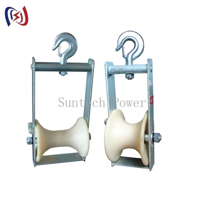 5kn Light Nylon Aerial Cable Stringing Block Roller Dengan Hook