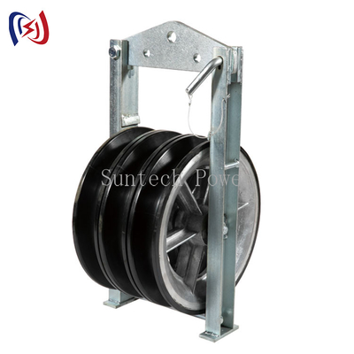 Jalur Transmisi ODM Neoprene Aluminium Sheaves Conductor Stringing Blocks