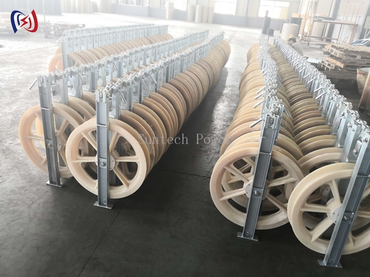 822 Series Stringing Block Overhead Transmission Line Tools dengan Dimensi Sheave Disesuaikan dan Kapasitas Beban Tinggi