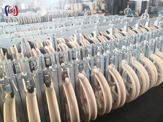 822 Series Stringing Block Overhead Transmission Line Tools dengan Dimensi Sheave Disesuaikan dan Kapasitas Beban Tinggi