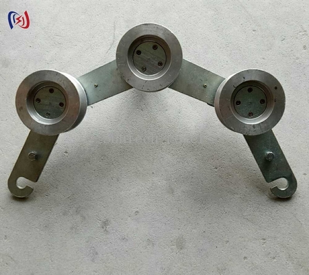 Hook Ground Block Cable Pulling Pulley Untuk Konduktor / Steel Wire Rope